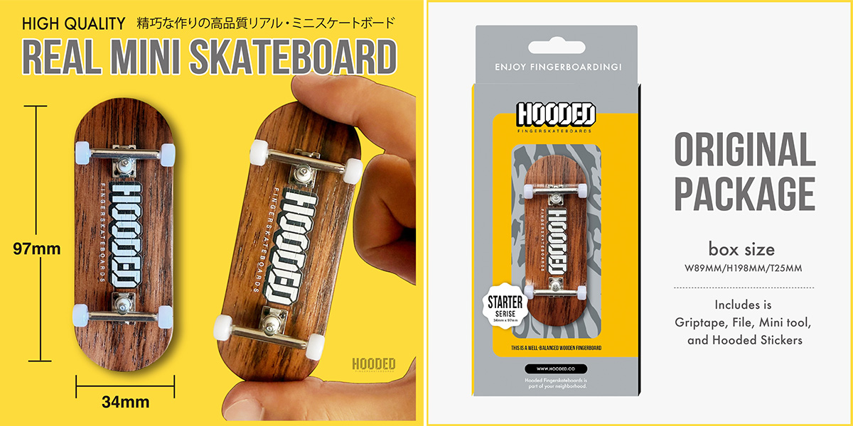HOODED Fingerskateboards　イメージ