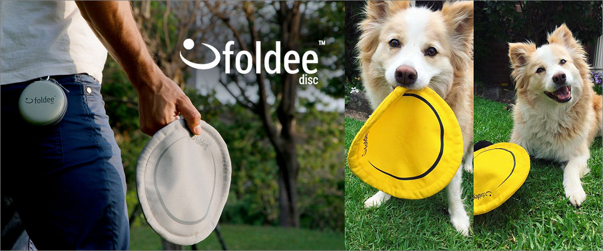 愛犬と思いっきり遊べる！新感覚フライングディスク「Foldee」