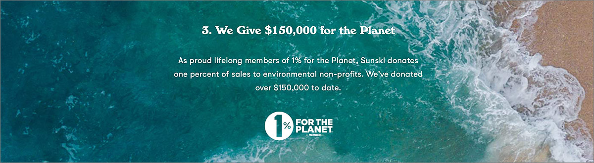 SUNSKI 1％ For the Planet