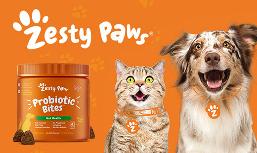 ペットのための機能性健康食品。プレミアムサプリメント Zesty Paws